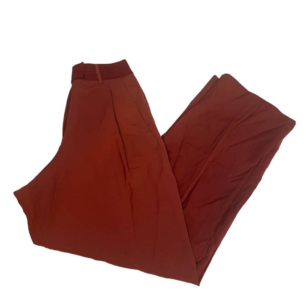 ANTHROPOLOGIE TINY Red High Waist Pants‎ 0 Straight Wide Leg